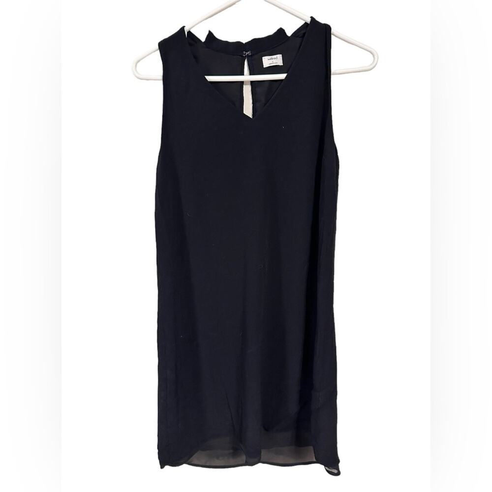 Aritzia Wilfred Little Black Dress Chiffon Lining size Small Sleeveless